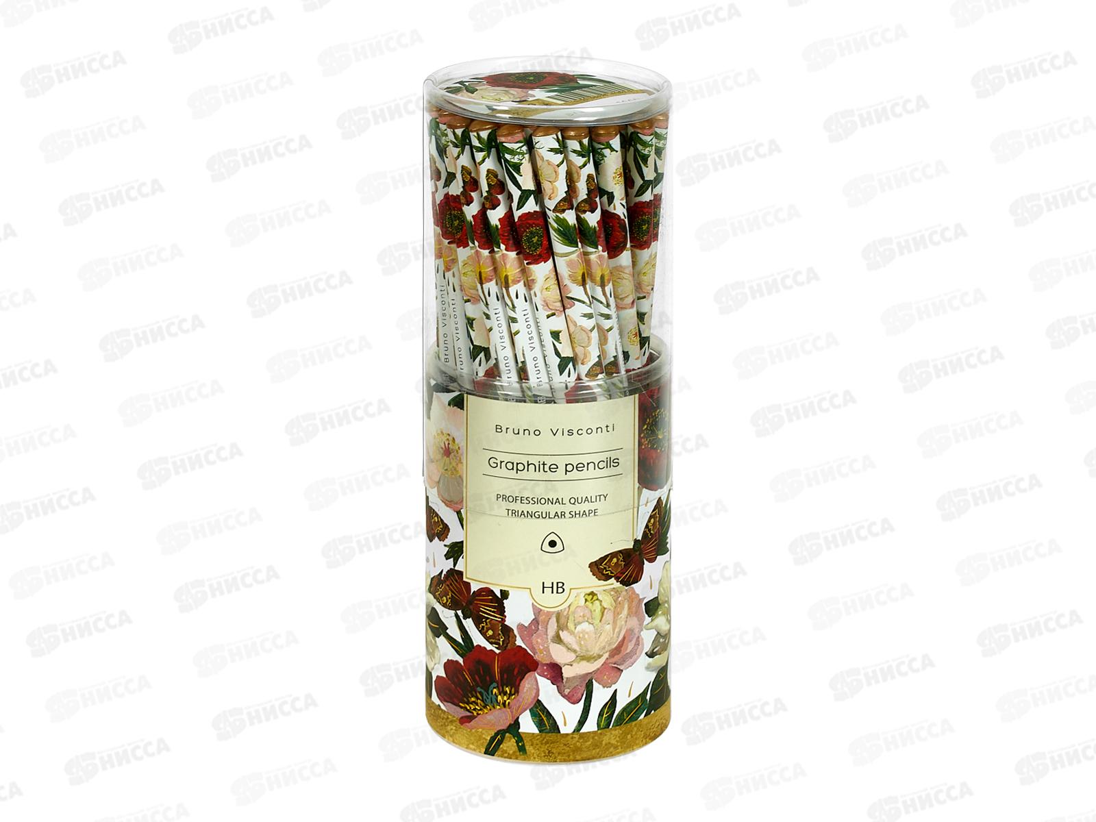 Карандаш ч/г  B.V. Flora Пионы,НВ  21-0030/91  *50