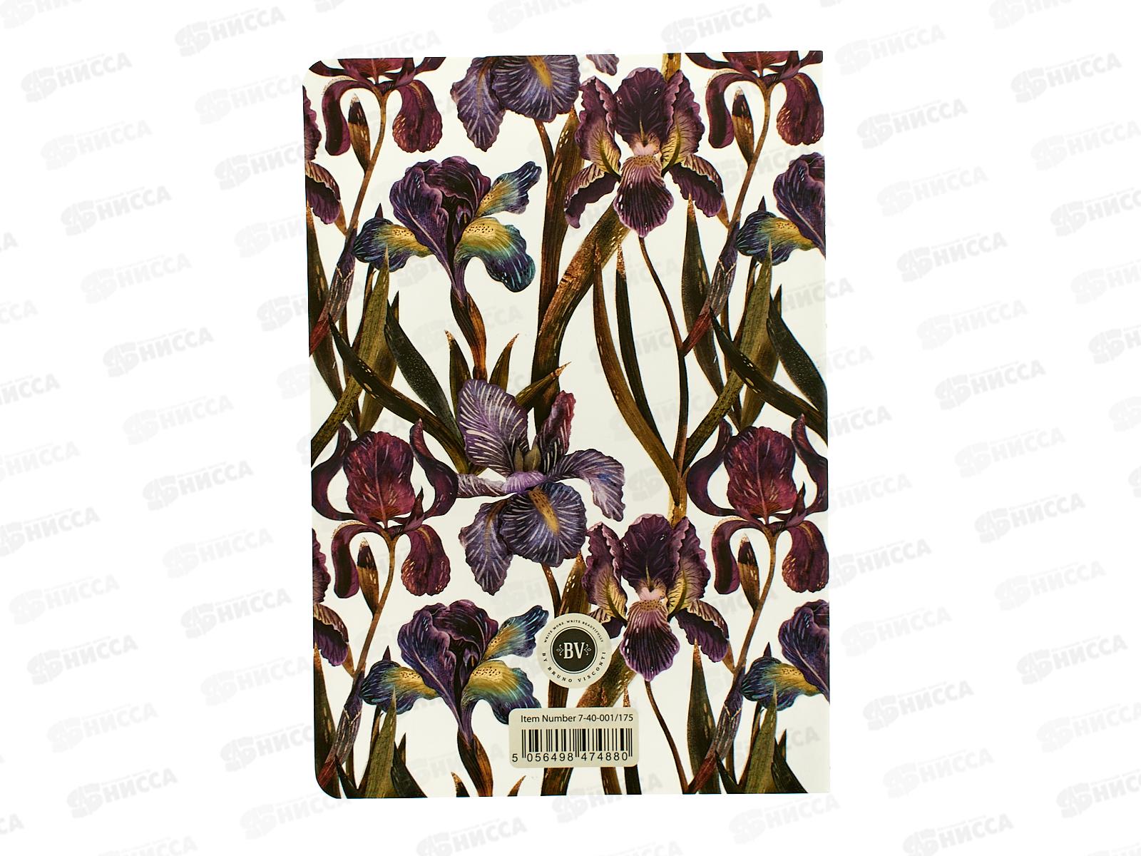 Тетрадь 40л кл. B.V. Flora Ирисы 7-40-001/175*4/64
