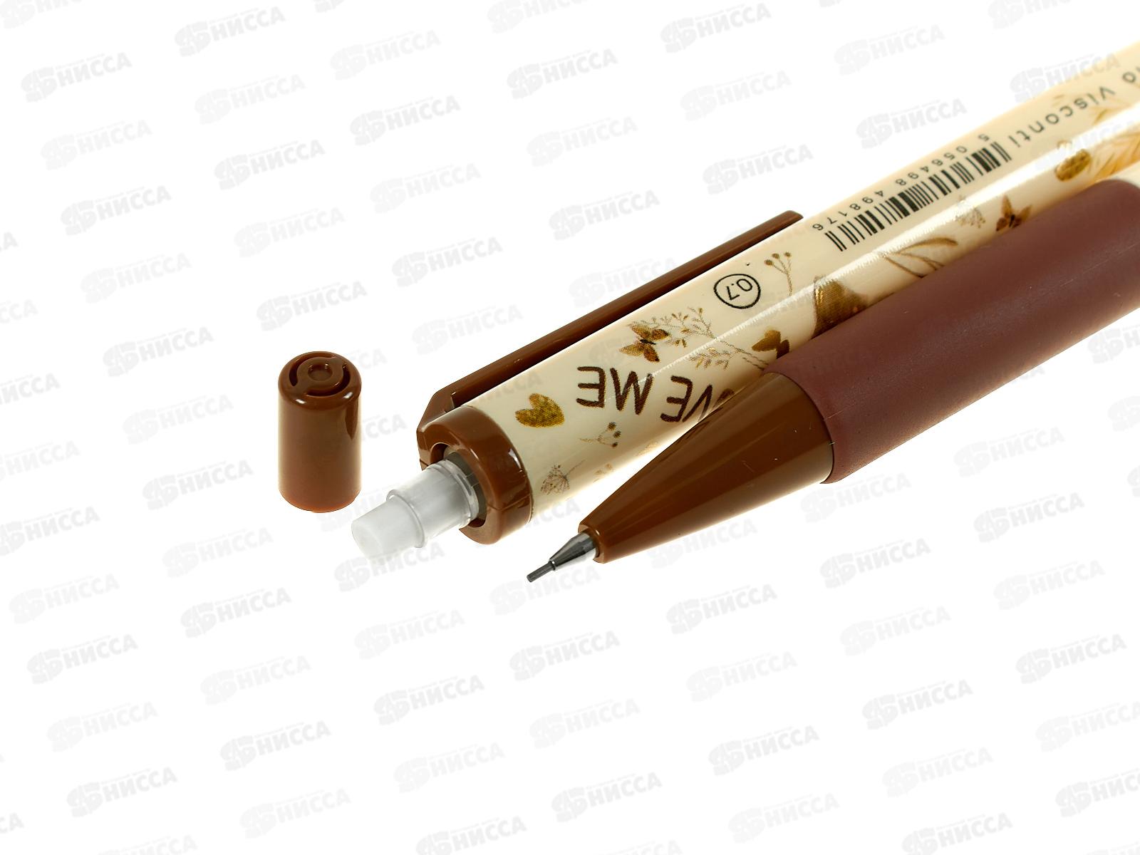 Карандаш мех. с ласт. B.V. Love me Котики счастье  , 21-0076/11*28