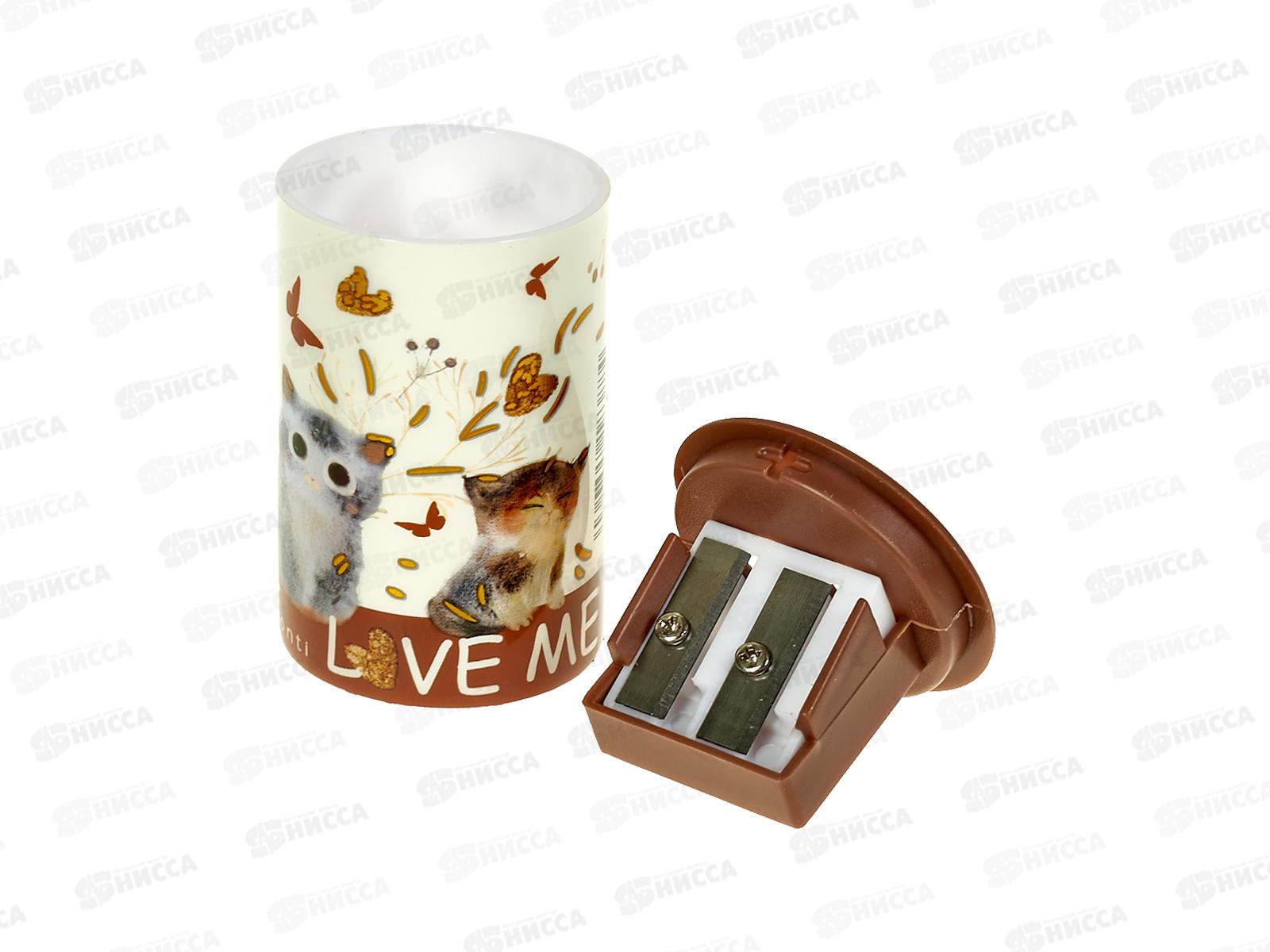 Точилка B.V. Love me Котики приносят счастье ,2отв. 35-0081 *56