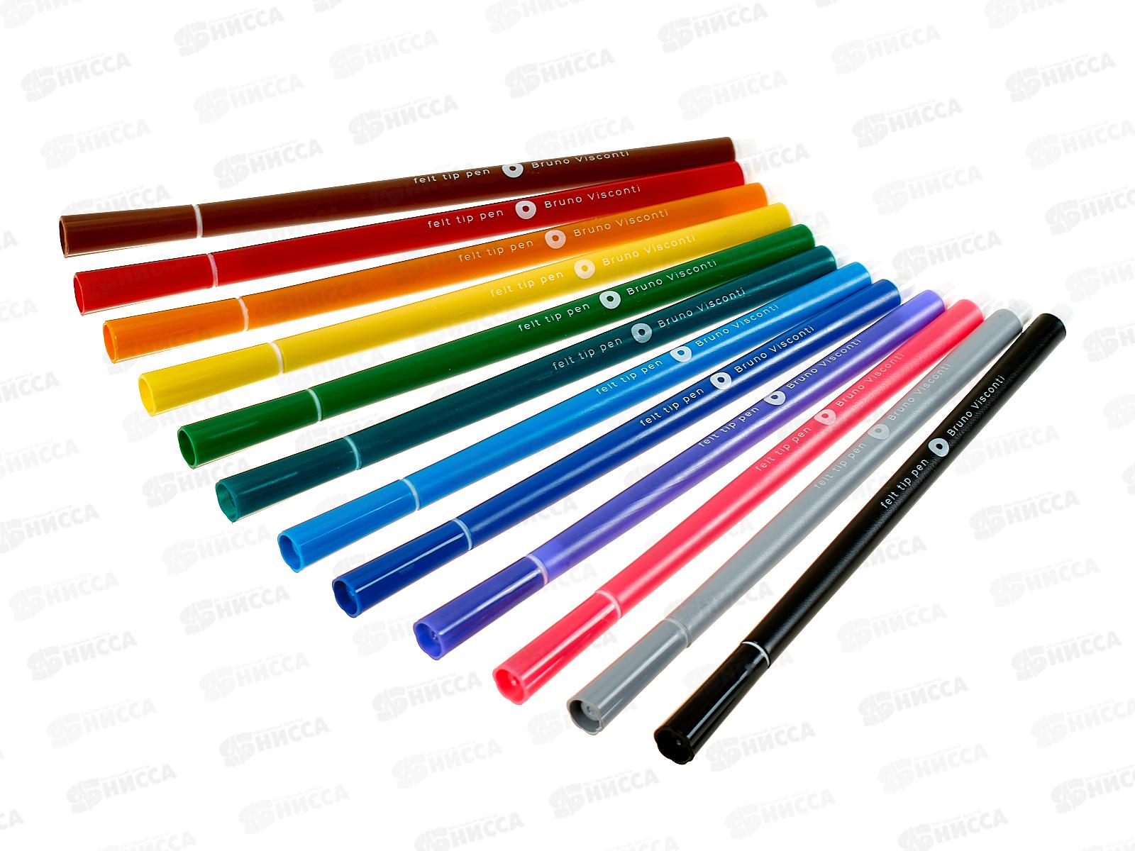 Фломастеры 12цв. B.V. Love me Милый котик 32-0076 *24