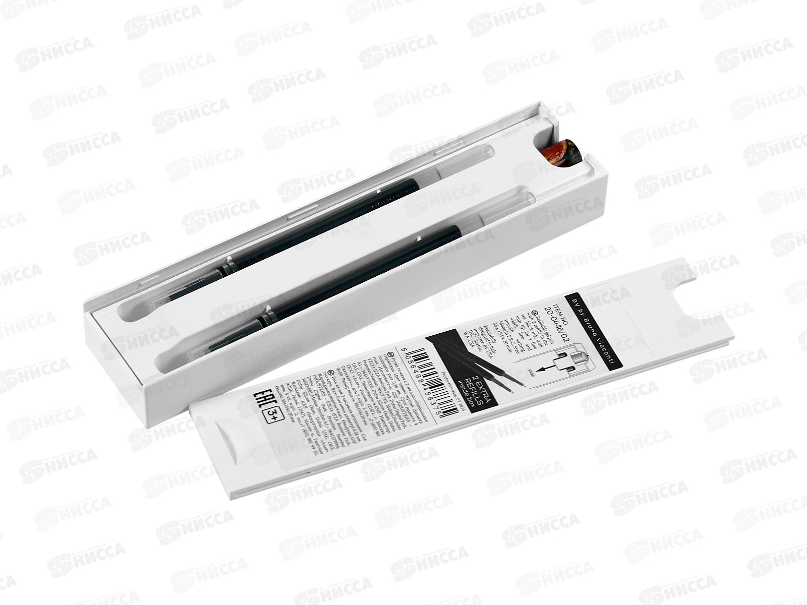 Ручка авт. B.V. Flora Гранат черная 0.38мм 20-0446/02*12