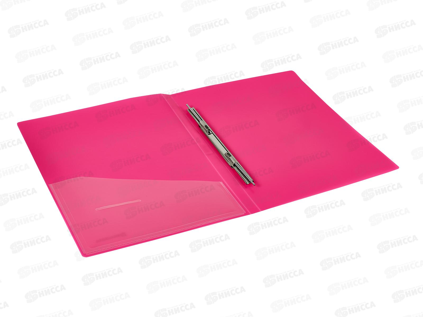 Скоросшиватель  А4 и внутр.карманом,розовый 07S-K *54