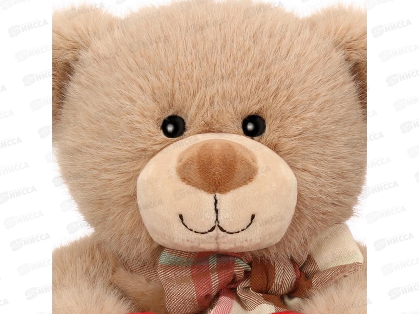 Игрушка ТМ &quotRelana&quot Мишка бежевый с сердцем, 19см, RLW25183-19Н