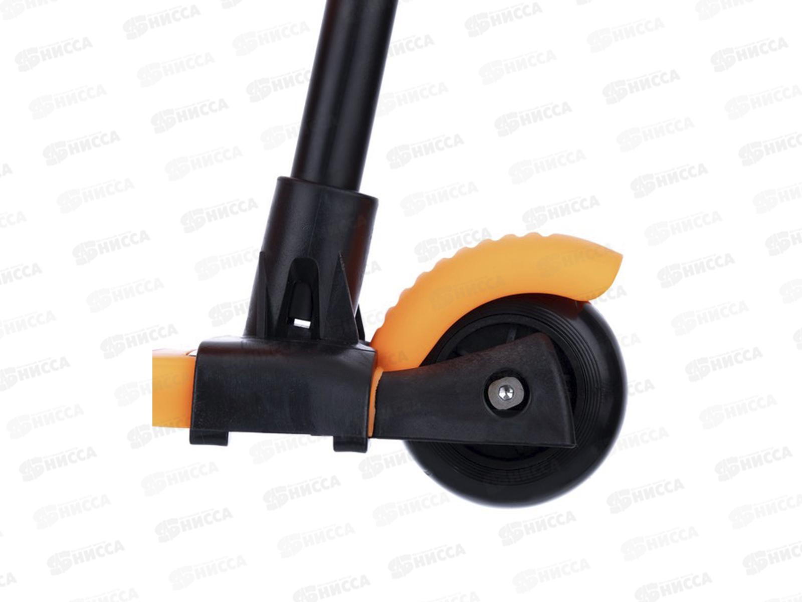 Самокат 3-х колесный Slider, оранжевый, светящиеся колеса, IT57O