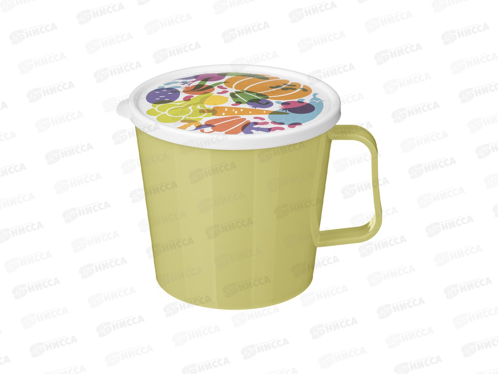 Контейнер-кружка 750мл с декором микс1, 223106590/00  *24