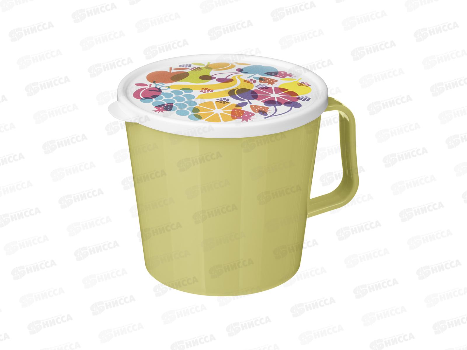 Контейнер-кружка 750мл с декором микс1, 223106590/00  *24