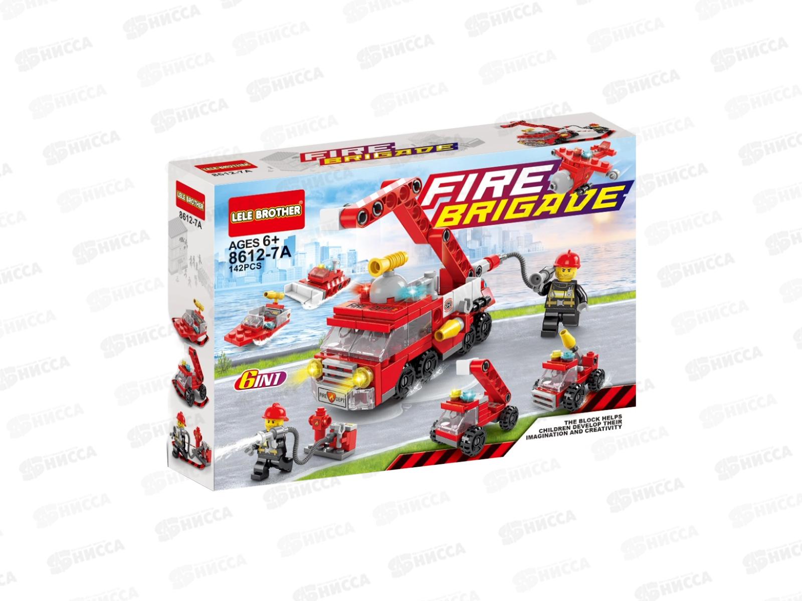 Конструктор &quotПожарная команда&quot 142 детали, 1002829