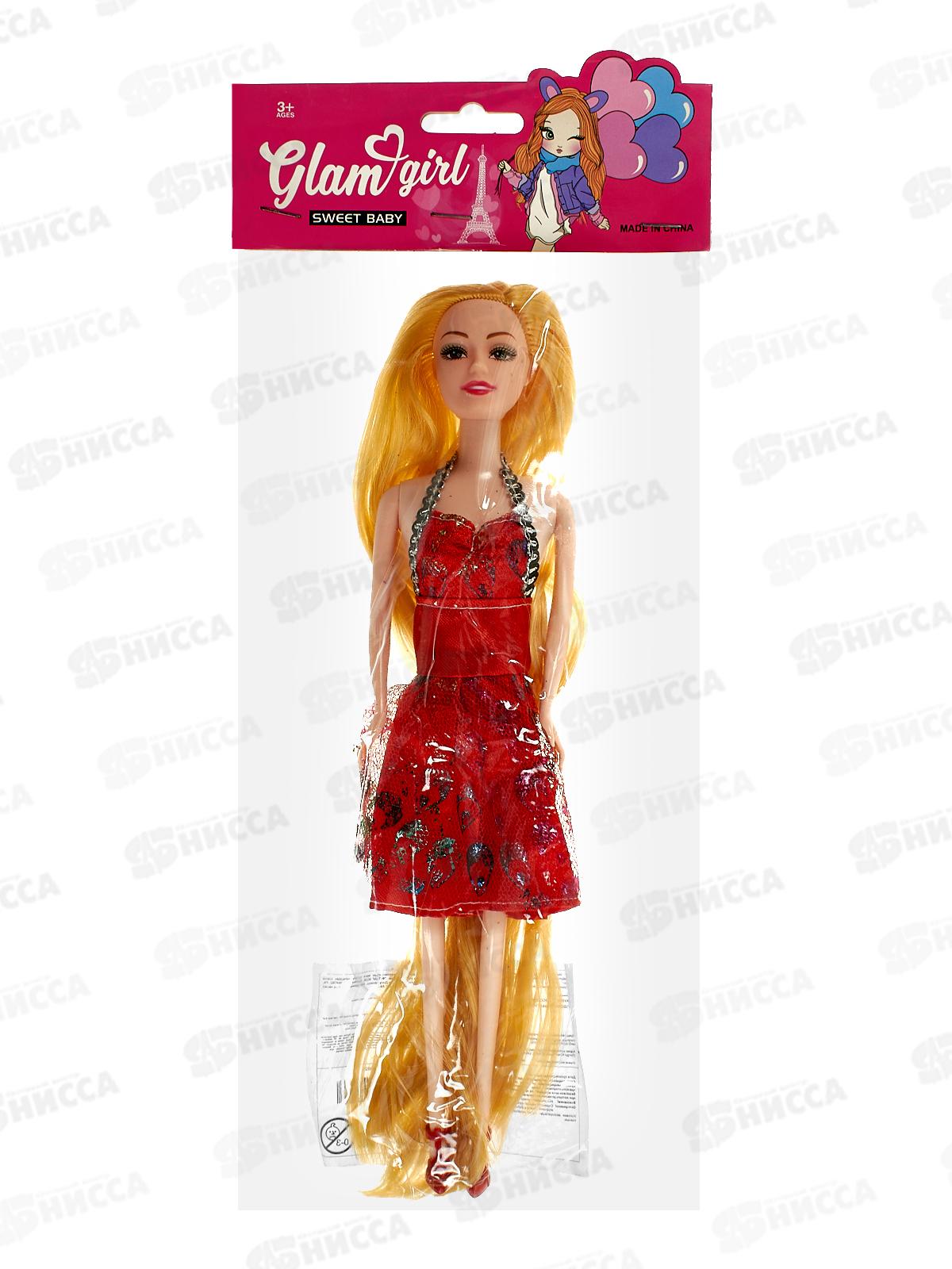 Кукла-модель 29см с длинными волосам, 4 вида, 1000025