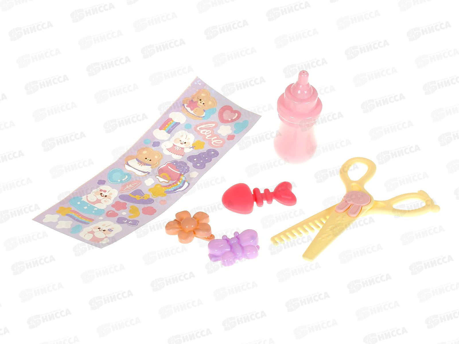 Киска Мурыска №МС-1076 в коляске с аксессуарами, звук, 41*22*15,5