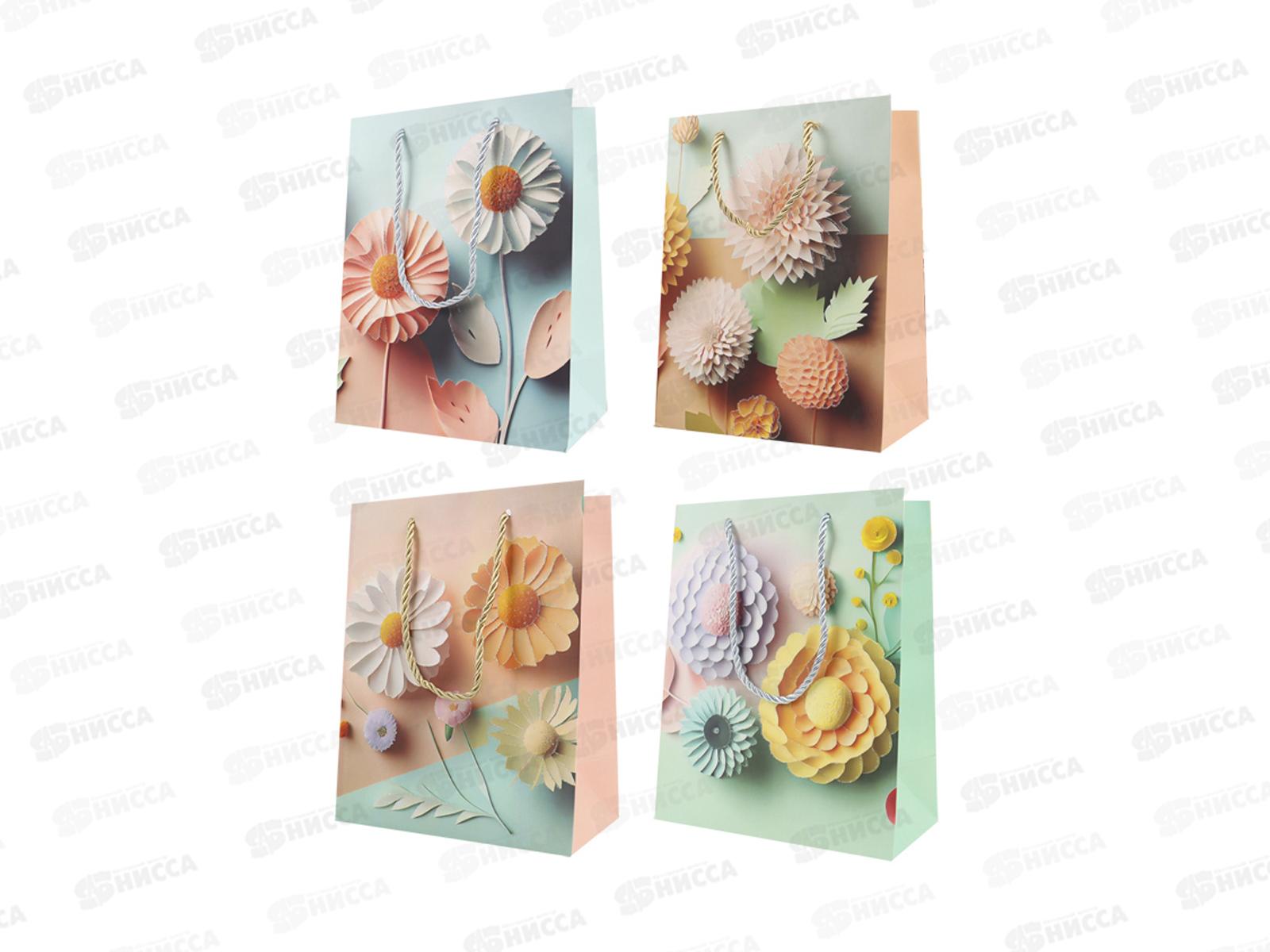 Пакет подар. Darvish DV-15457M Цветы 18*23*10см  *240