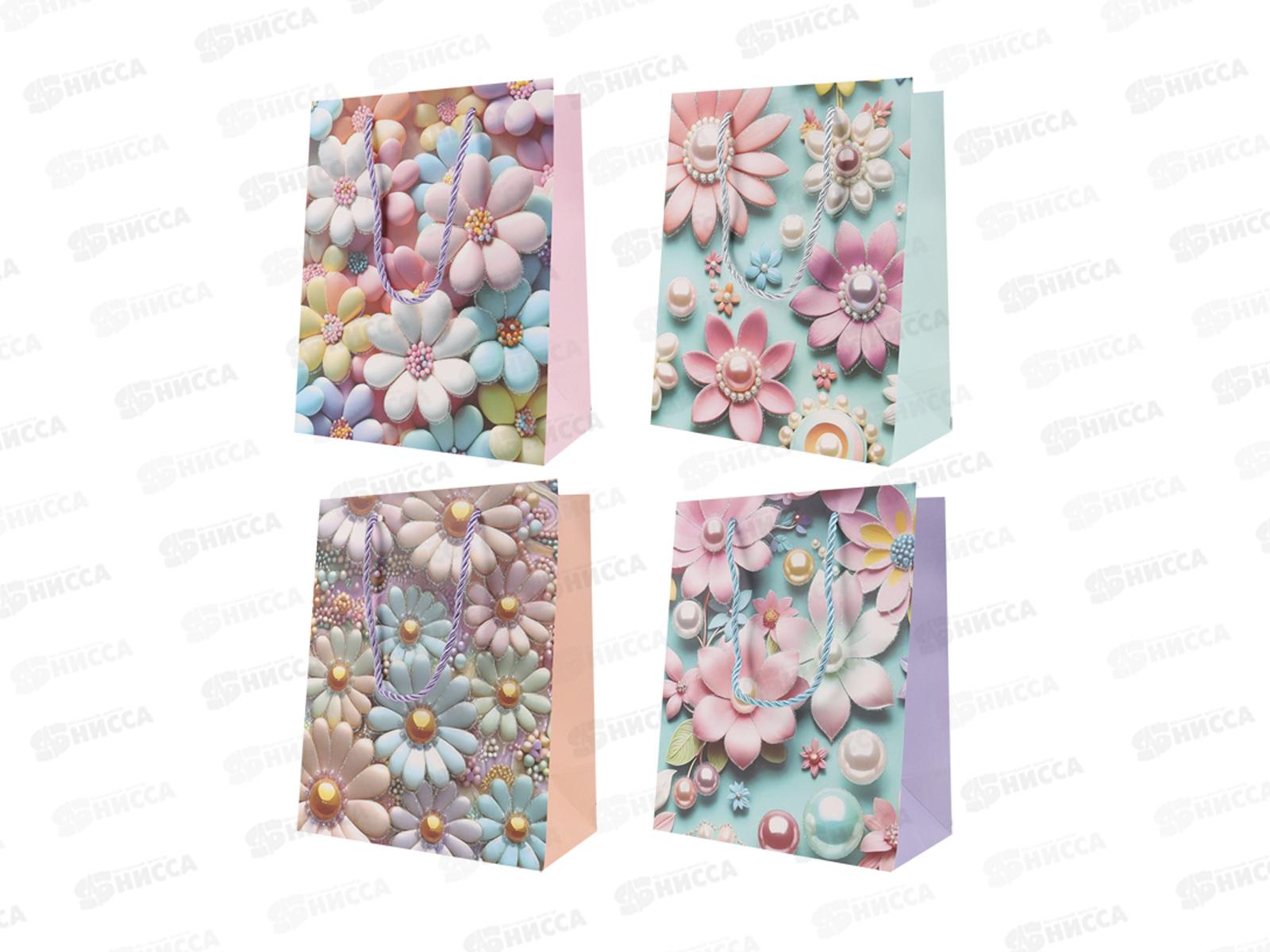 Пакет подарочный 18-23*10см Цветы DV-15453M  *12