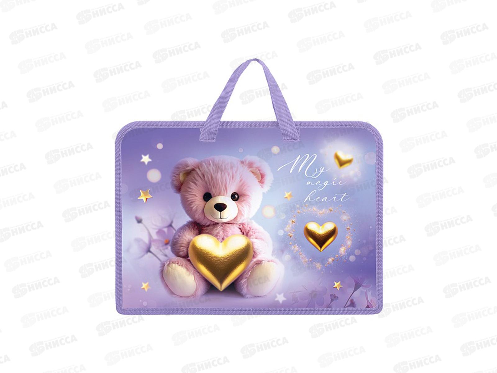 Папка д/тетр. Hatber А4 Лилу. с ручками, пластик 08097 *12