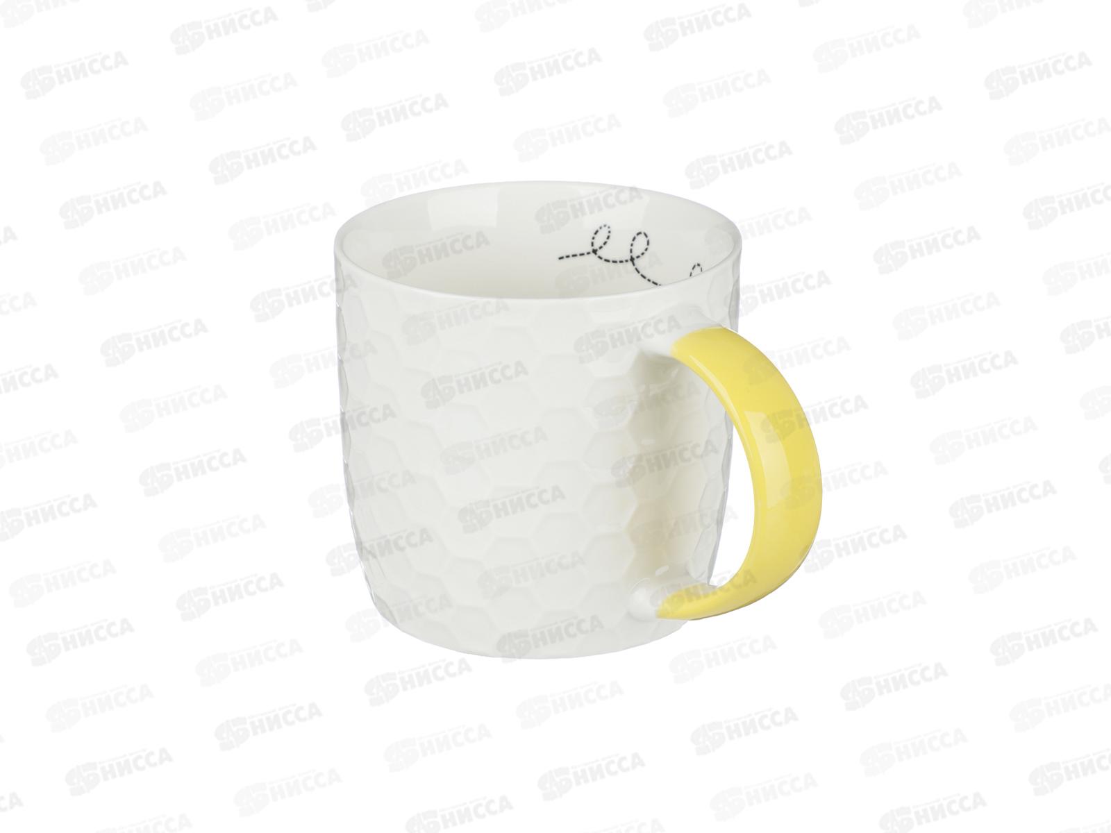 Кружка 355мл Пчелки, фарфор, 4 дизайна, MILLIMI, 806-514 г