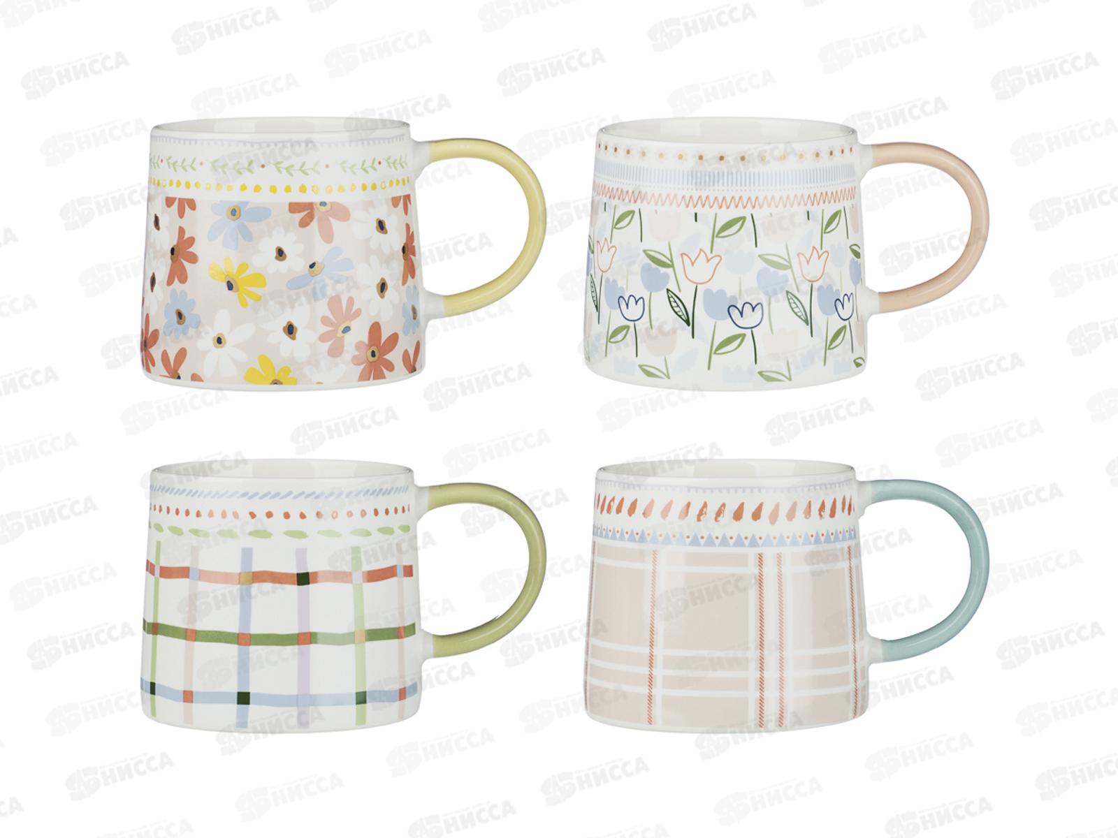 Кружка 380мл Лето, фарфор, 4 дизайна, MILLIMI, 806-517 г