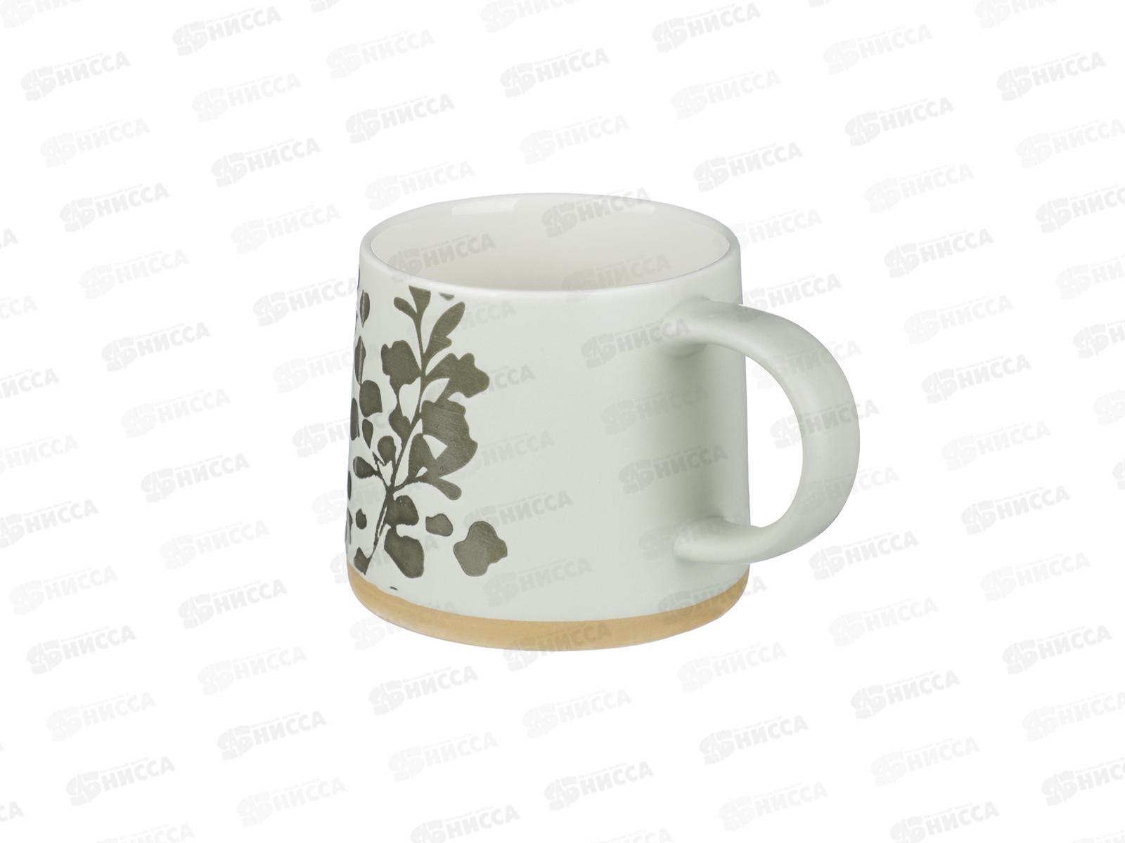 Кружка 380мл Ботаника, фарфор, 4 дизайна, MILLIMI, 806-518 г