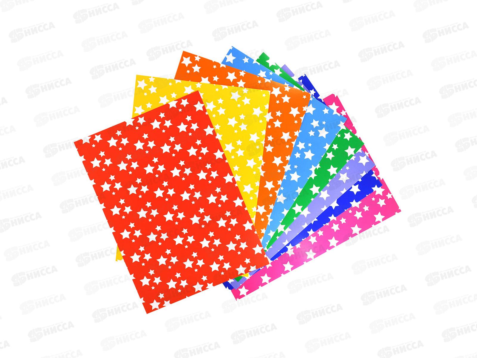 Цветной карт. Каляка-Маляка 8цв 8л Узорный звездочки А4, 223102 *50