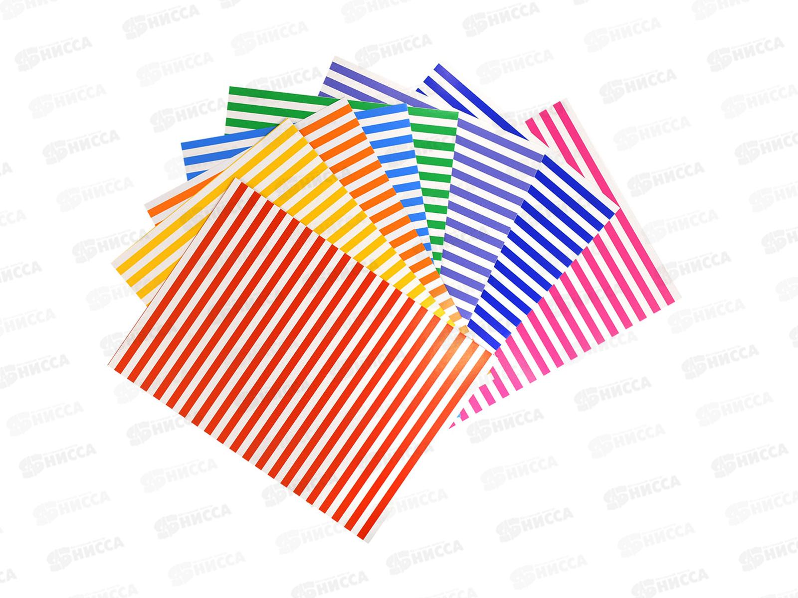 Цветной карт. Каляка-Маляка 8цв 8л Узорный полоски А4, 223103 *50