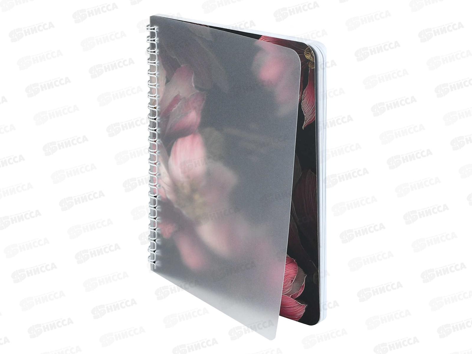 Кн.зап. ФЕН А5 64л д/учителя Магнолии на черном, греб. 72878 *24