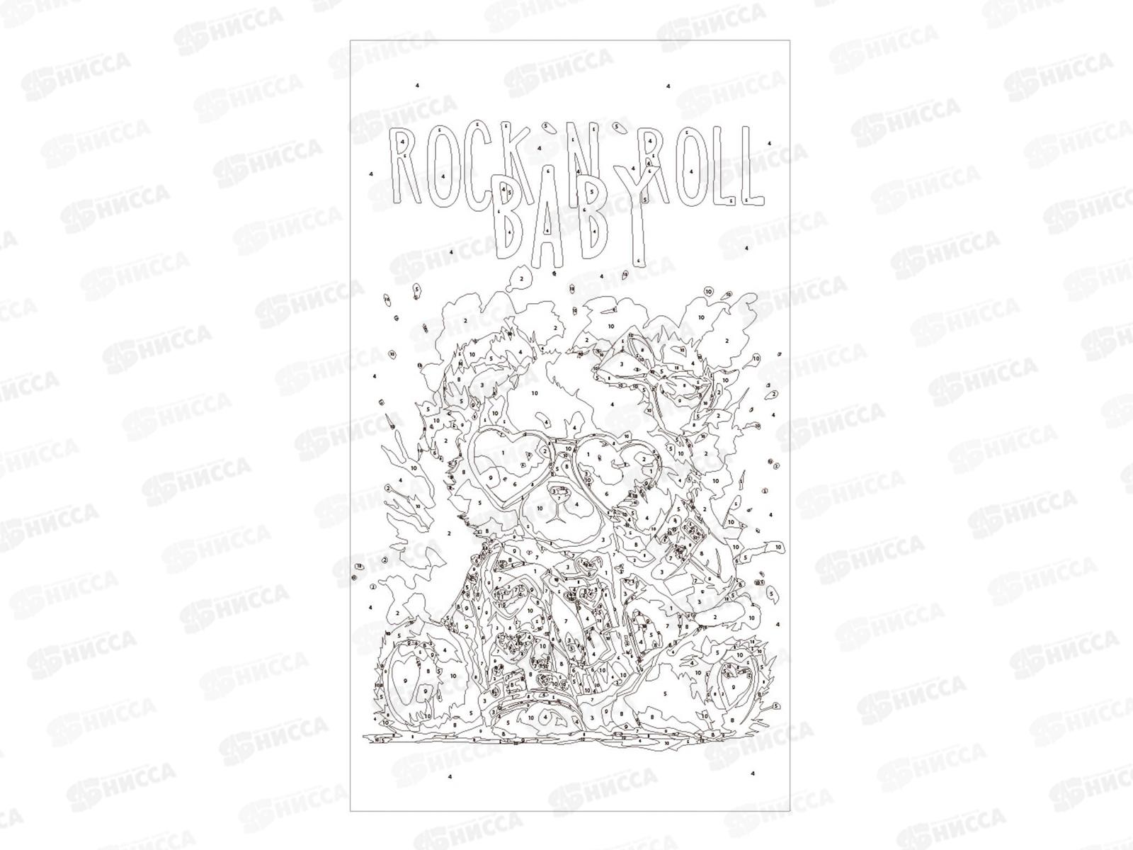 Картина по номерам ФЕН на свертке Розовый мишка 20*35 71270 *1