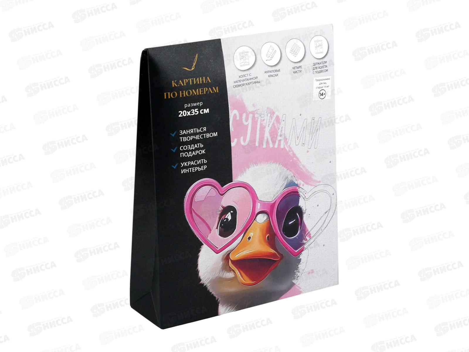 Картина по номерам ФЕН на свертке Утенок в очках 20*35 71271 *1