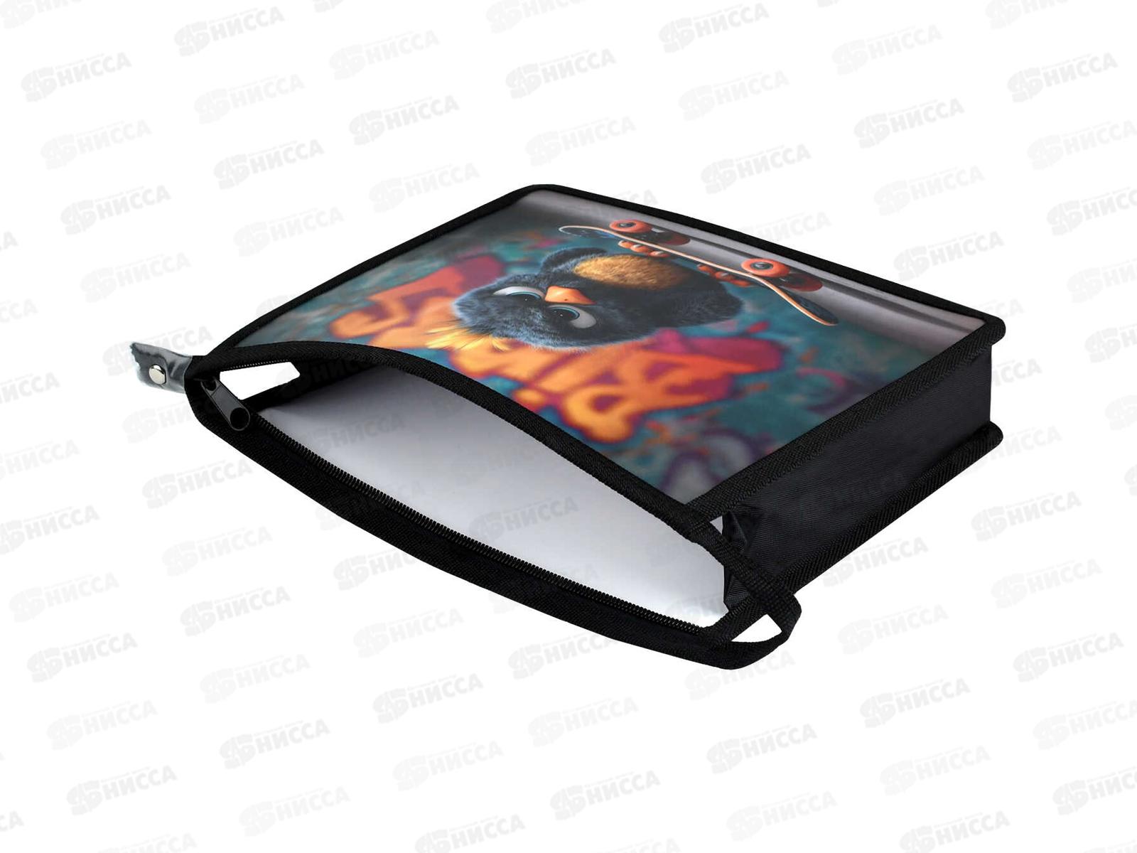 Папка д/тетрадей ФЕН А5 Опасный птенец 1отд., молния пластик 72359 *12