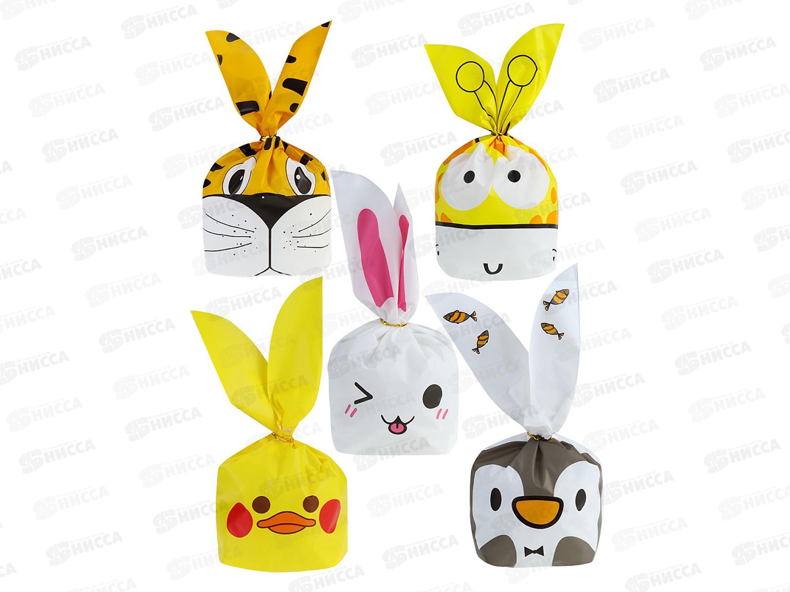 Пакет подарочный MI Веселые зверята, 5диз/35шт, ППК-3614