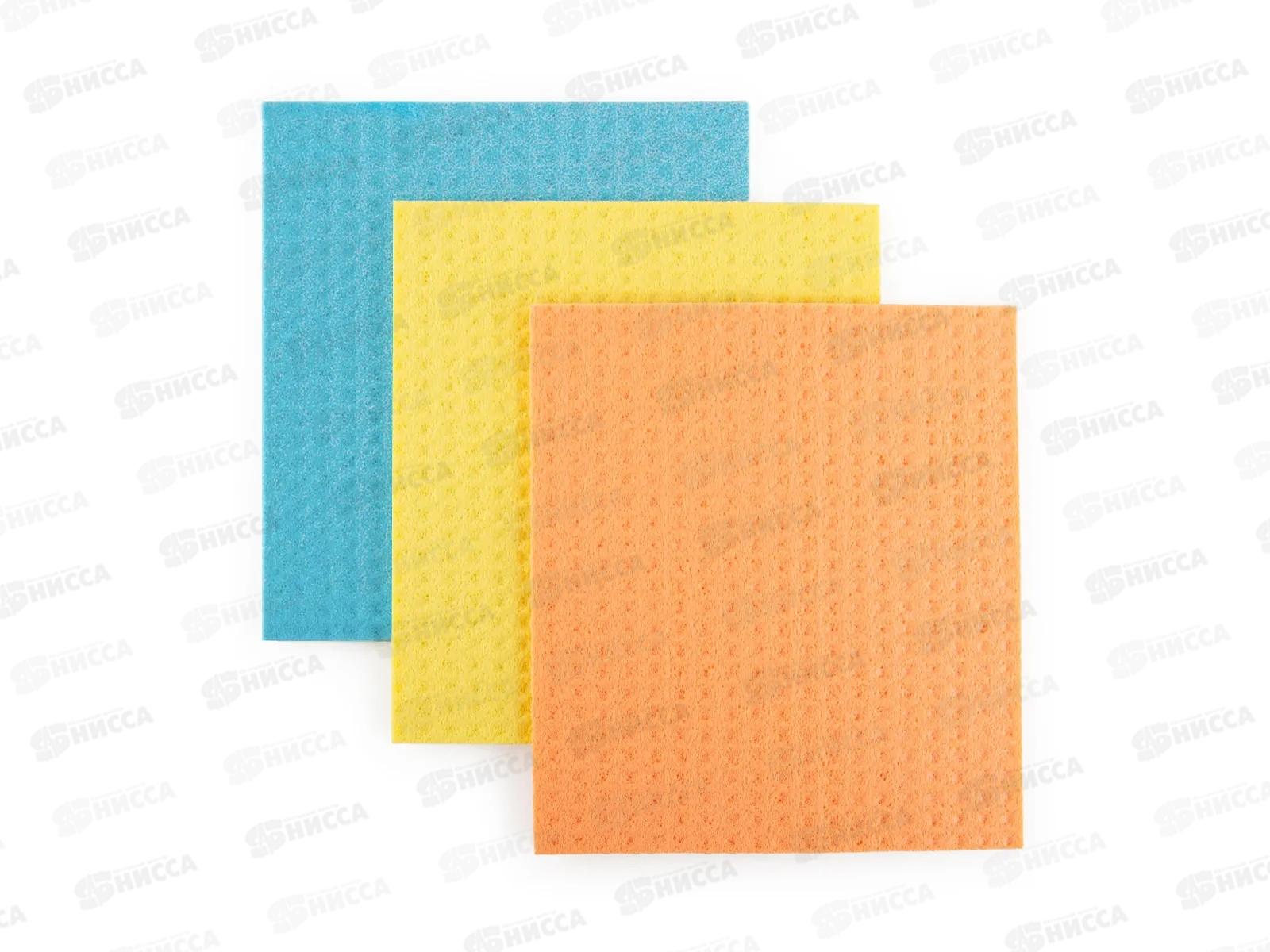 Салфетки PATERRA Целлюлозные губч 3шт 16,5*15,5 402-511*50