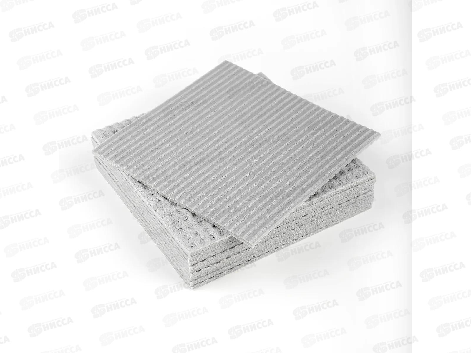 Салфетки ГОРНИЦА целлюлоз губч 15*15см 10шт серые 406-200  *12