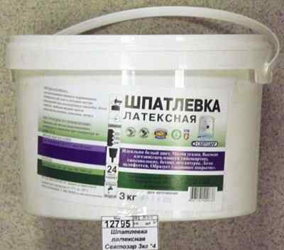 Шпатлевка латексная  Святозар 3кг *4