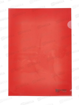 Папка-уголок BRAU-221640 жесткая, красная 0,15мм *15/450