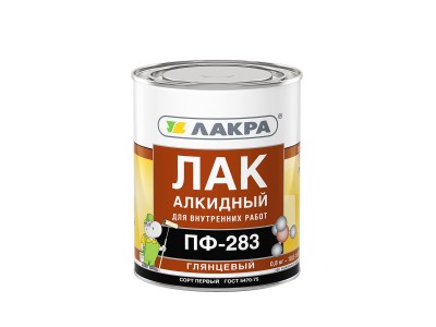 ЛАК ПФ-283 алкидный 0,8кг Лакра, 0921 *10