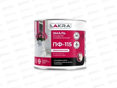 ЭМАЛЬ ЛАКРА ПФ-115 Черный 1,9кг *3  0919 Л