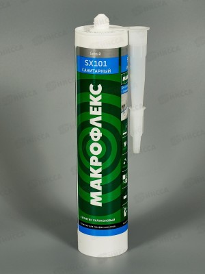 Герметик Макрофлекс SX101 силикон санитарный белый 290мл, 2670568 *12