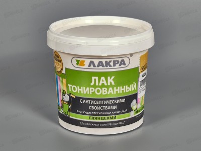 ЛАК воднодисперсионный тонированный Сосна 0.9кг Л-С *6 ЛАКРА