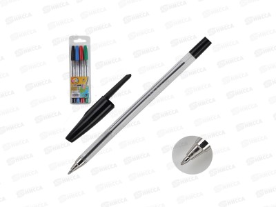 Ручки шариковые BEIFA  4 штуки блистер 927-4 *24/288