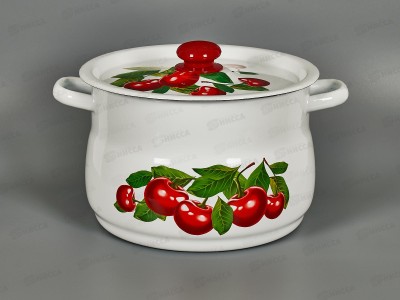 Кастрюля 8,0л сферическая с деколью на крышке С1920.39 *2