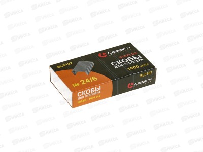 Скобы для степлера №24 LAMARK 1000шт, 0187 *20/500