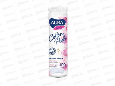 АУРА ватные диски 100шт *35
