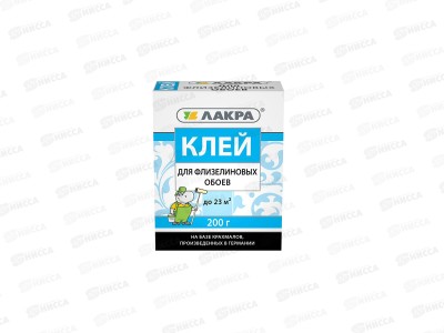 Клей ЛАКРА для флизелиновых обоев 300г *12