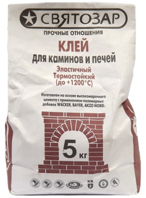 Клей для каминов и печей 5 килограмм  Святозар *6