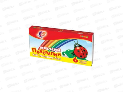 Пластилин  6 цветов  99 грамм ЛУЧ Кроха, мягкий, картонная упаковка, 12с863-08 *40