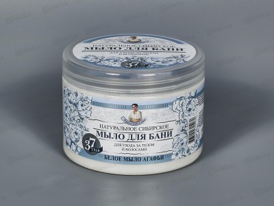 Рецепты Бабушки Агафьи мыло для бани Белое мыло 500мл *6 5260