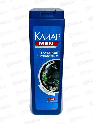 CLEAR шампунь 400мл Глубокое очищение для мужчин *12