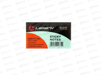 Блок липкий LAMARK  51*76мм 100л голубой, 1111-BL *12/144