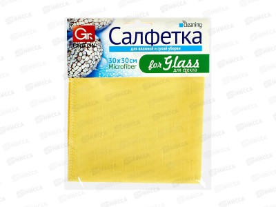 Салфетка из микрофиб.Grifon д/стек,30*30см,1шт *200 900-011