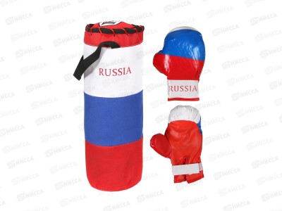 Набор бокса RUS02 (груша+перчатки) D12см, H35см в сетке *6 гб