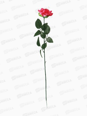 Цветы искусственные роза 56см d-8,5 розовая  482690 *10