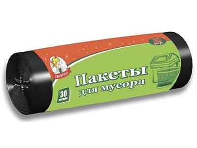 Мешки для мусора 30л 30шт 6мкм МП*50