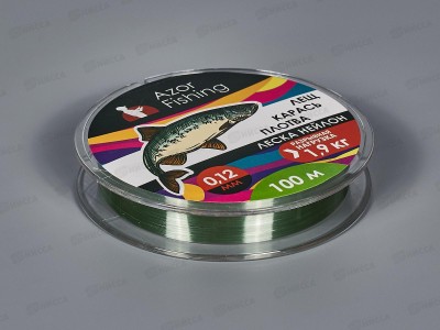 Леска AZOR нейлон Carp 100м, 0,12-0,37мм, 10видов зел 144-009   г